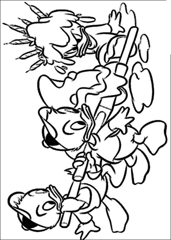 Huey, Dewey And Louie Coloring Page